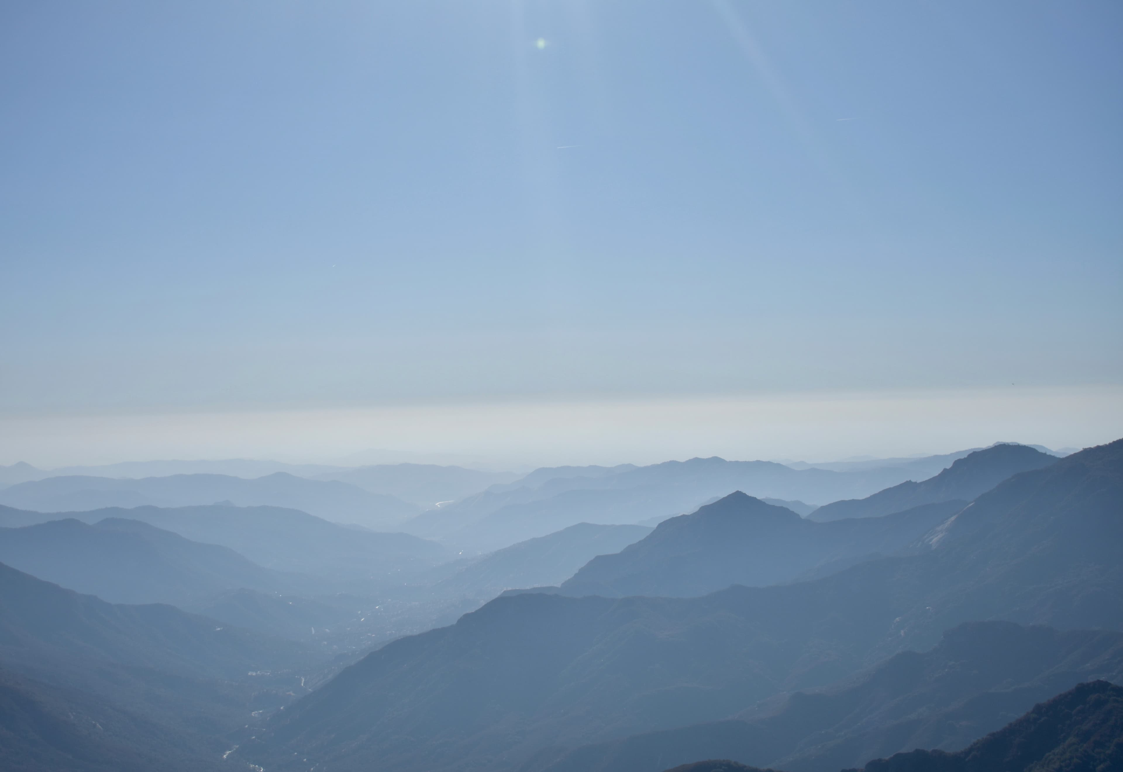 Mountain layers at sunrise